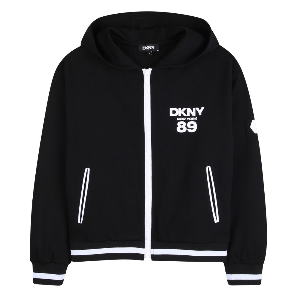 Dkny Jacket With Hood Blackwhite