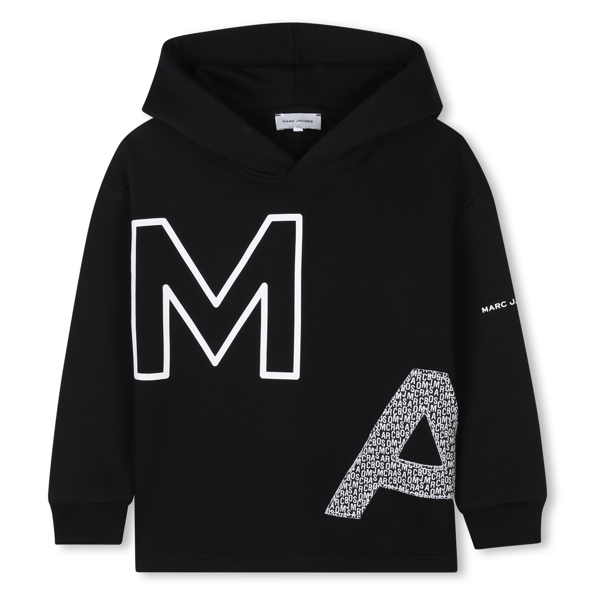 Marc Jacobs Sweater Hooded Letter Logo Black