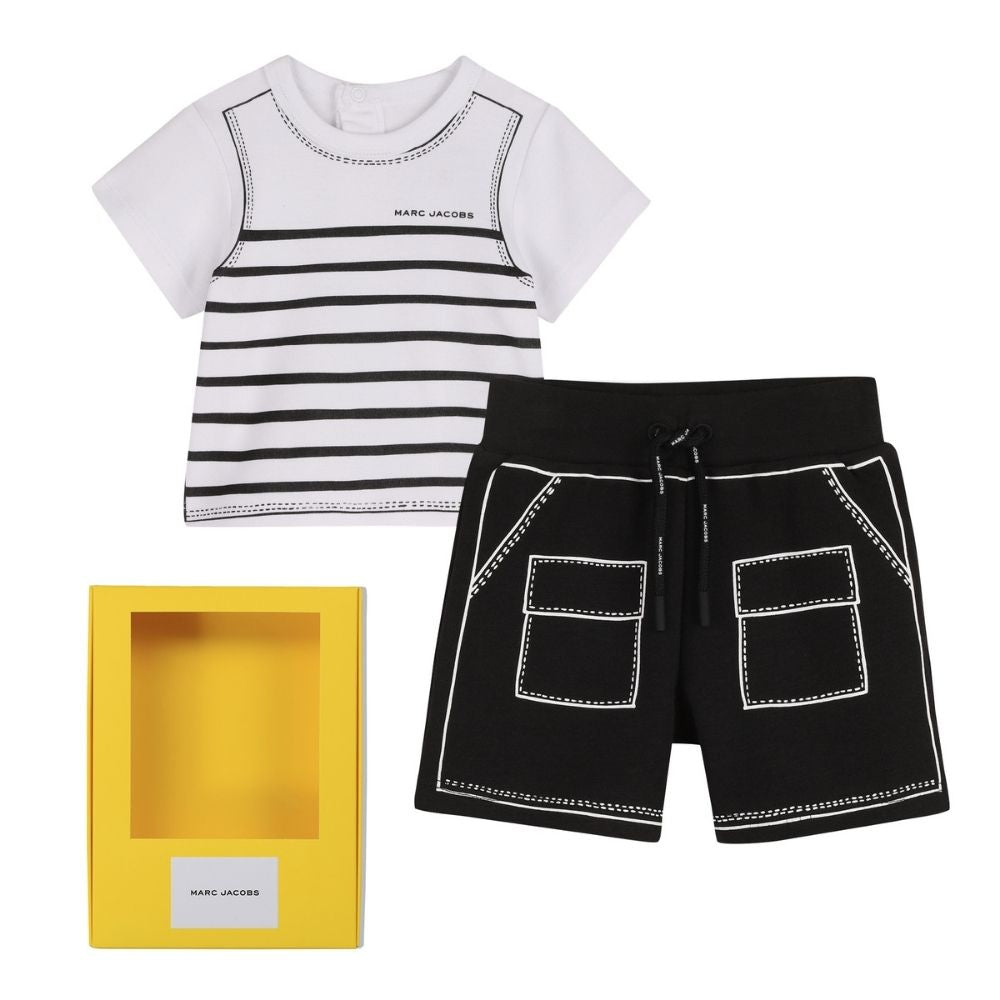 Marc Jacobs Set Tshirt & Shorts Blackwhite