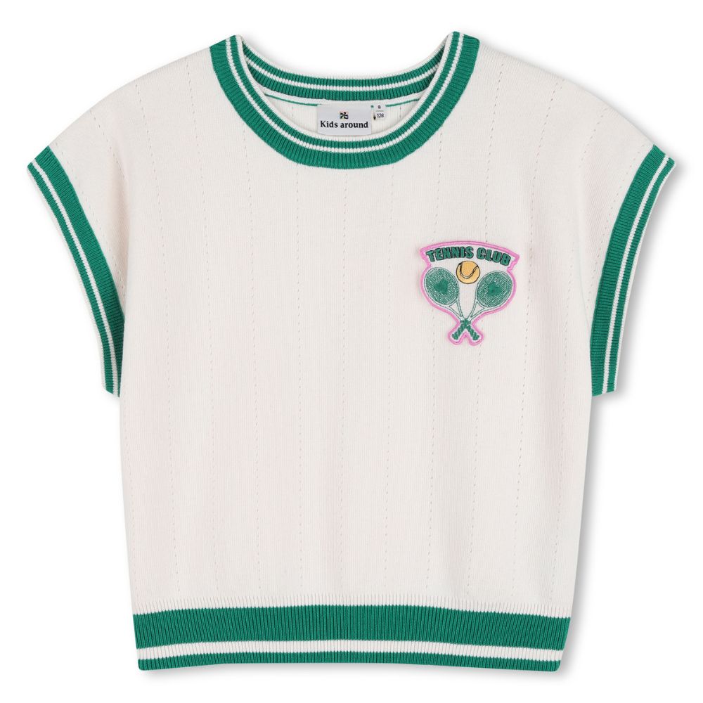 Kids Around Tshirt Tennis Club Whiteteal