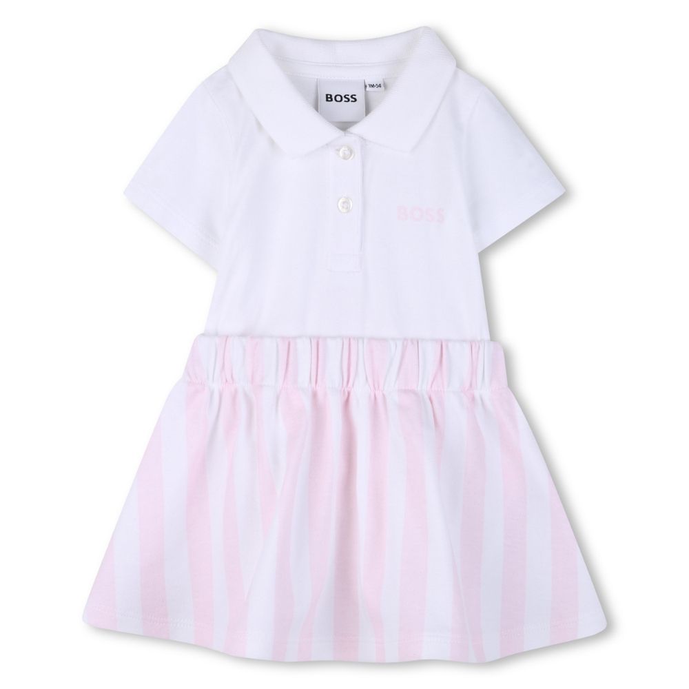 Boss Set Golfer & Skirt Whitepink