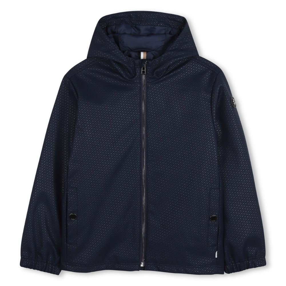 Boss Jacket Hooded Full Zip Navy