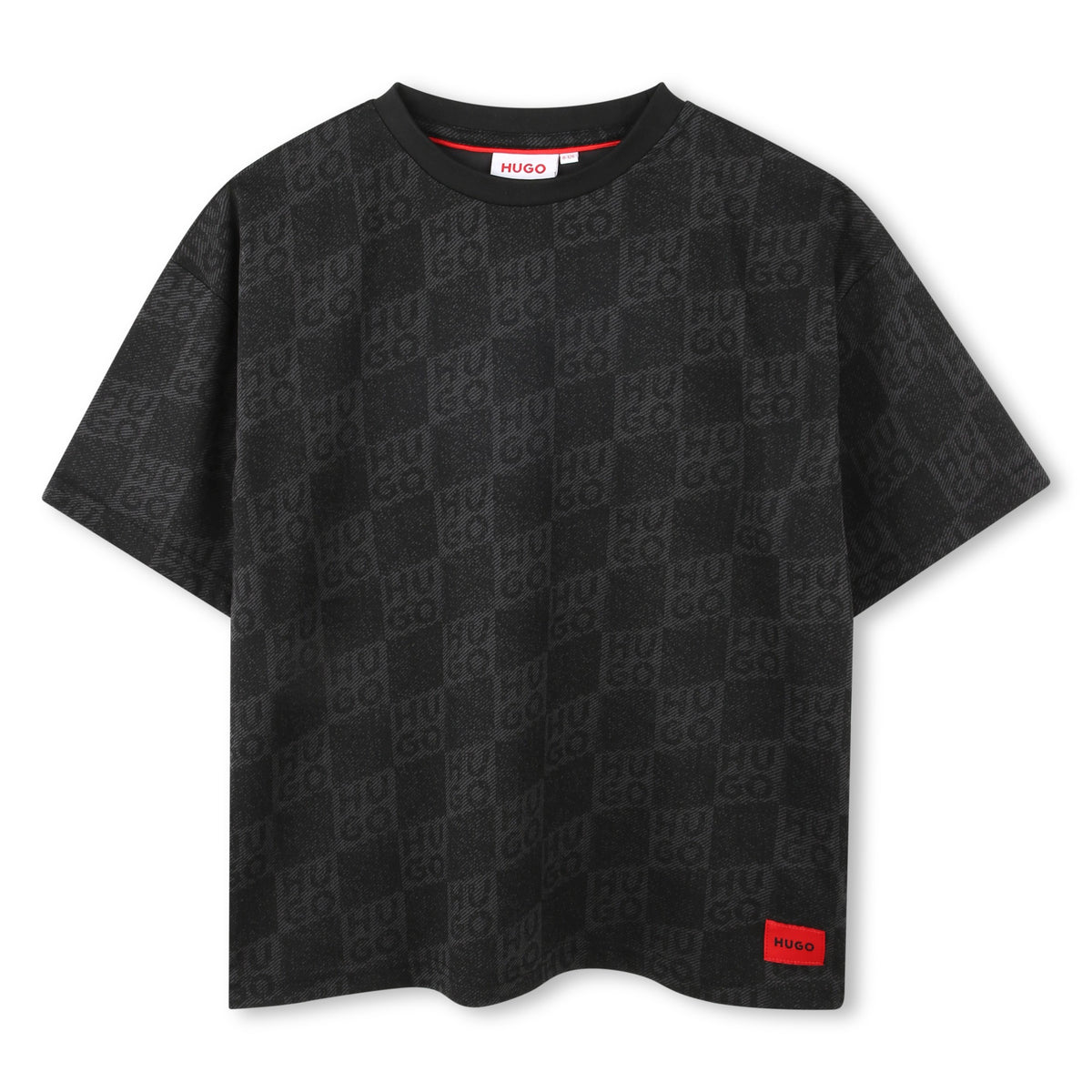 Hugo T-Shirt Logo Pattern Black