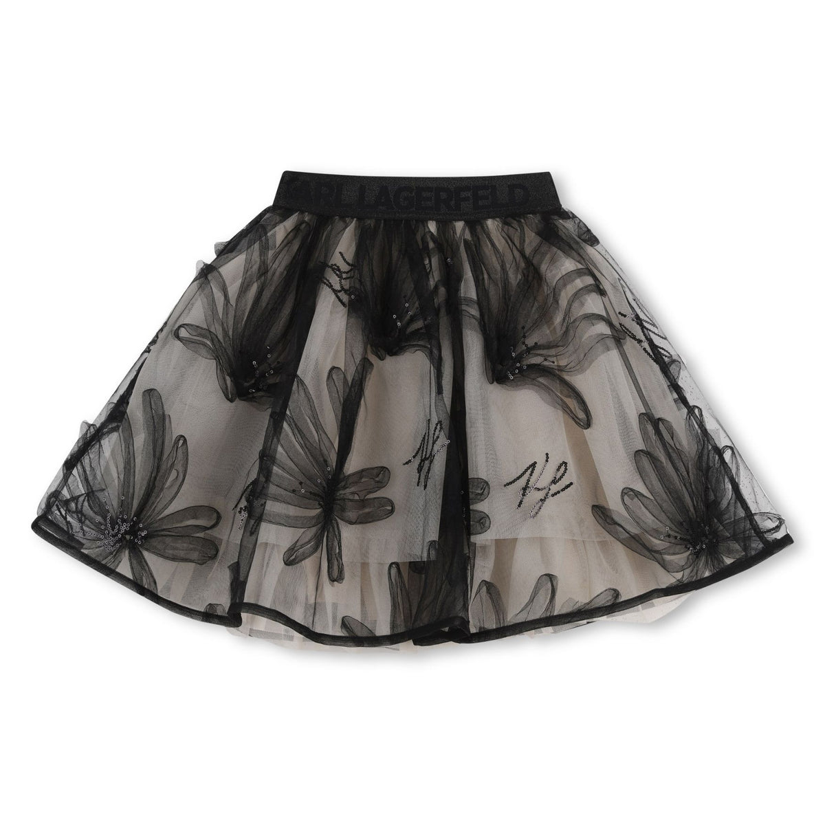 Karl Lagerfeld Skirt Flare Pale Stone
