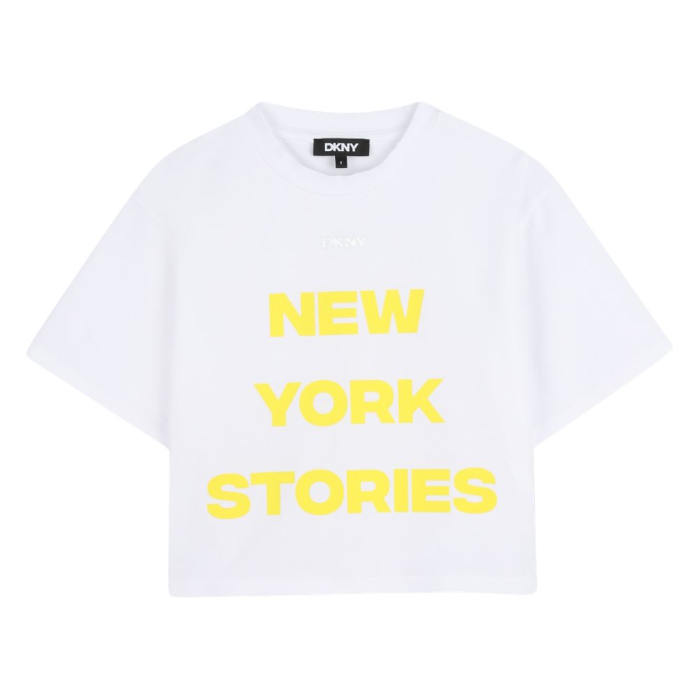 Dkny Tshirt New York Whiteyellow