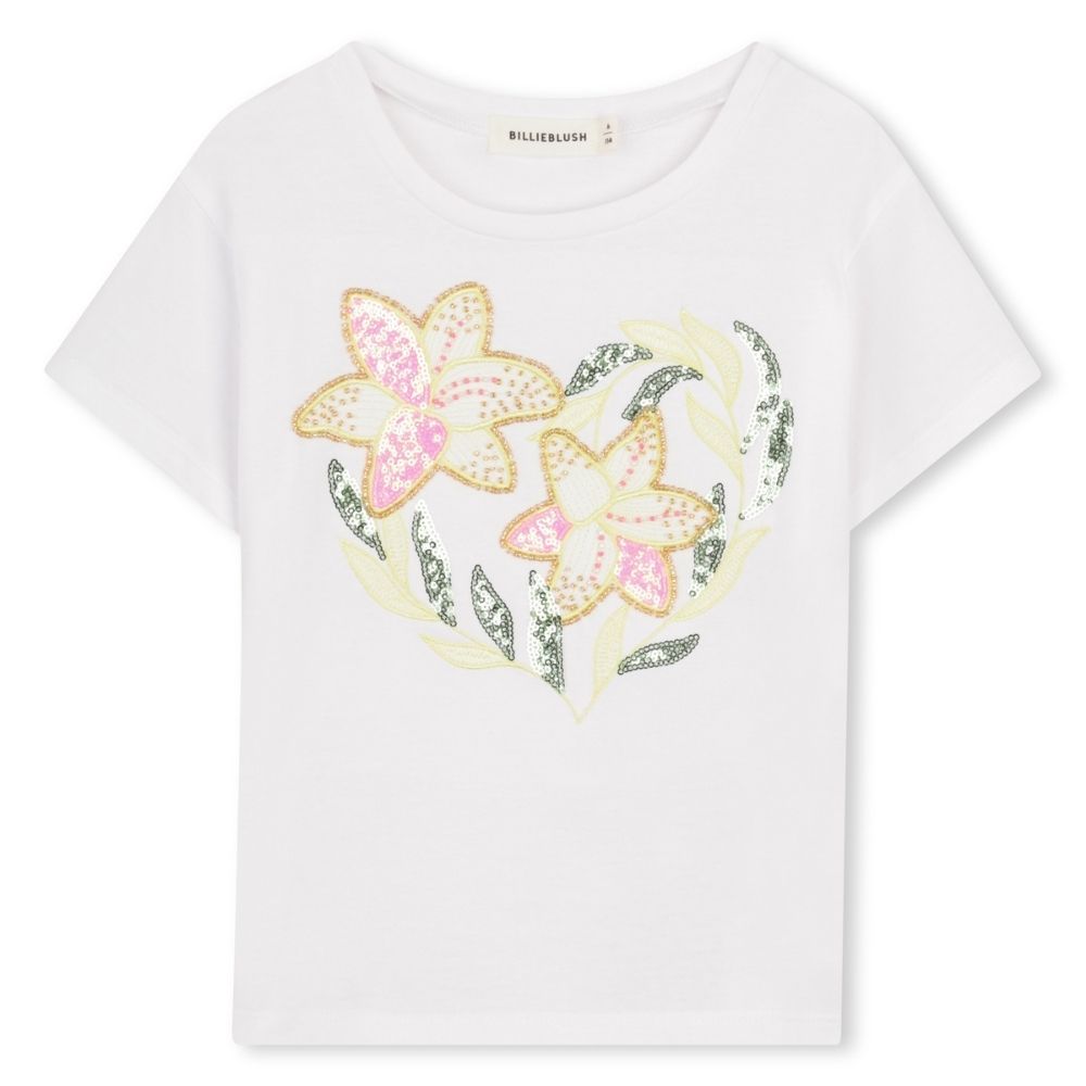 Billieblush Tshirt Flowers White