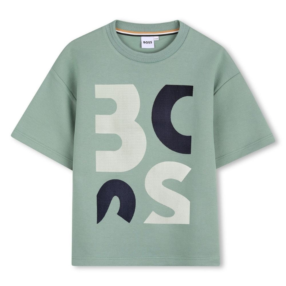 Boss Tshirt Graphic Logo Green
