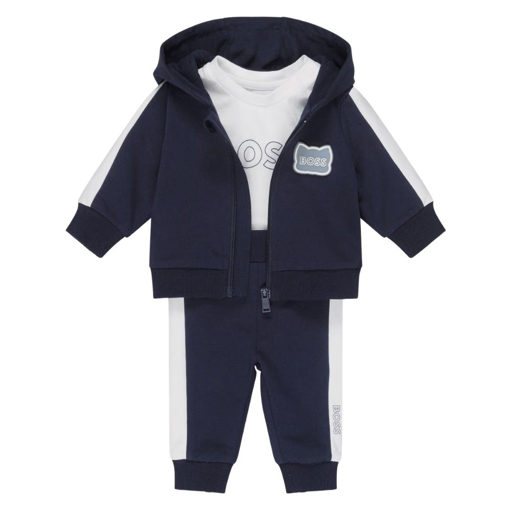 Boss Set Trackset & Tshirt Navywhite