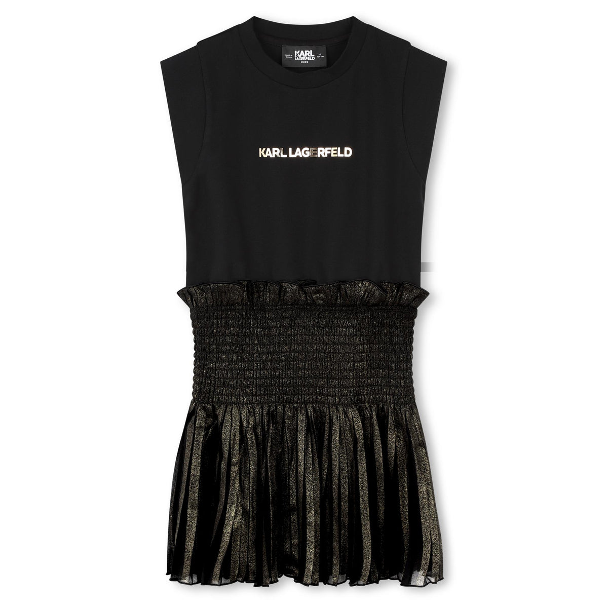 Karl Lagerfeld Dress Midnight Paris Black-Yellow