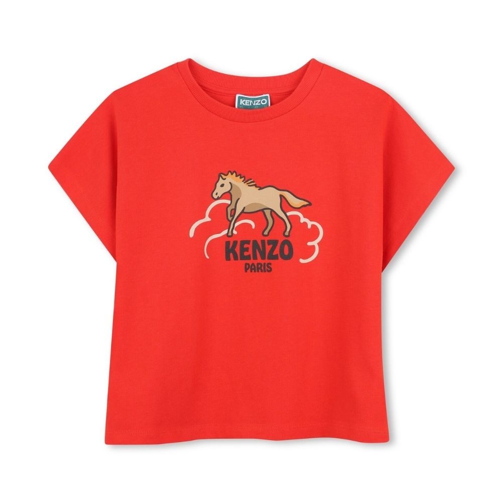 Kenzo Tshirt Graphic Print Red