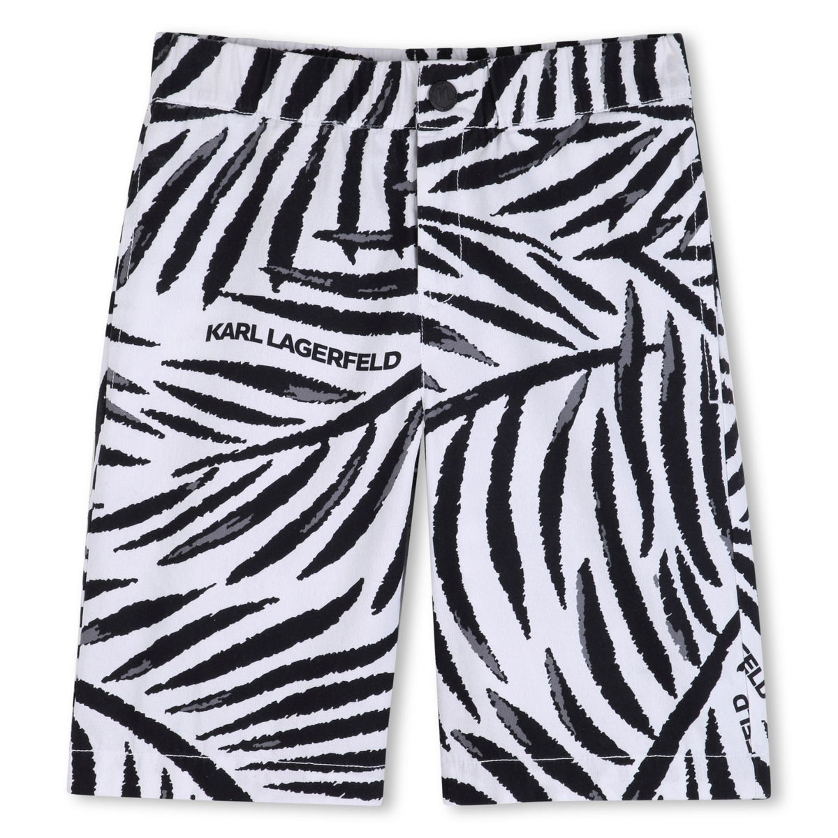 Karl Lagerfeld Shorts Allover Print Blackwhite