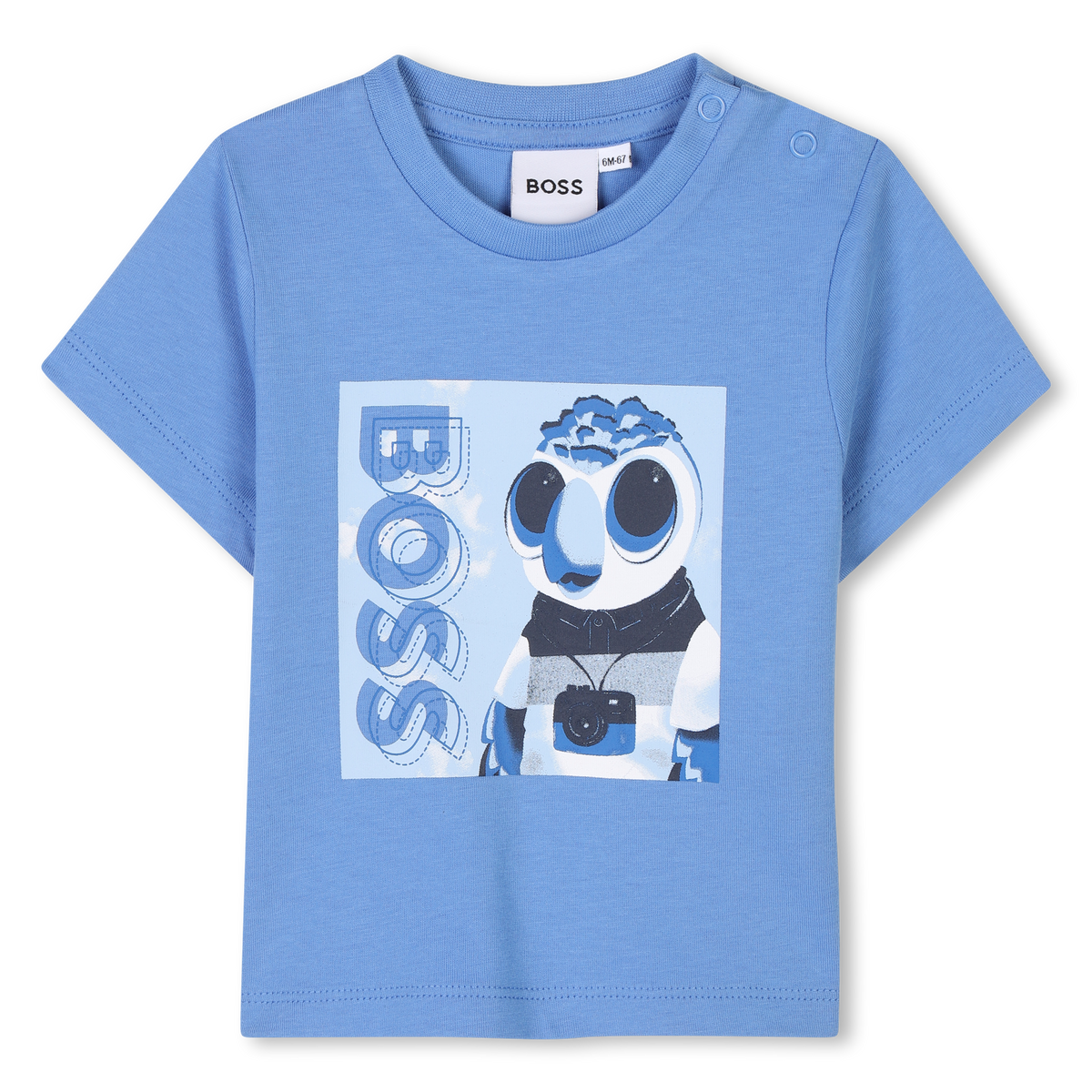 Boss Tshirt Grpahic Print Logo Navy