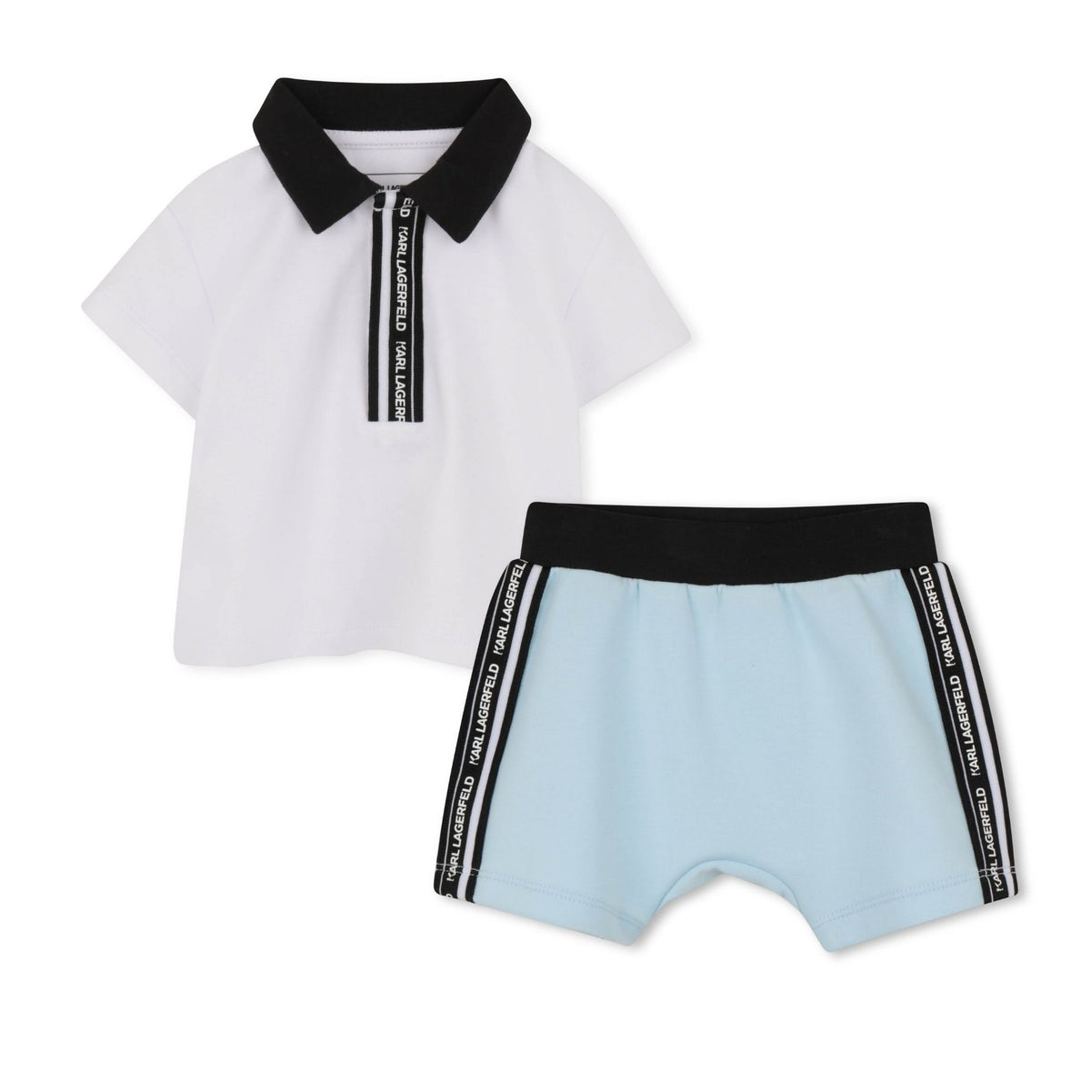 Karl Lagerfeld Set Golfer & Shorts Whiteblue
