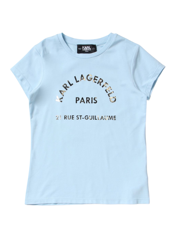 Karl Lagerfeld Tshirt Logo Address Blue