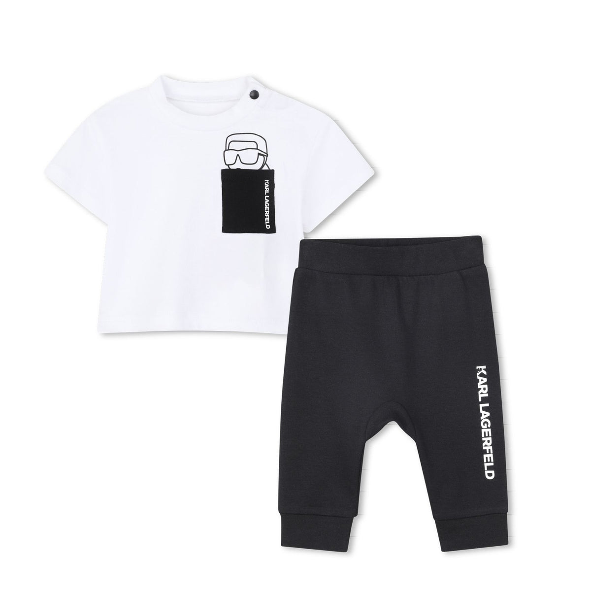 Karl Lagerfeld Set Tshirt & Pants Whiteblack