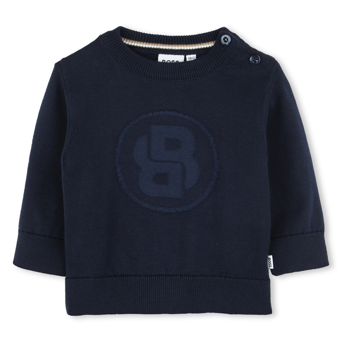 Boss Sweater Logo Navy