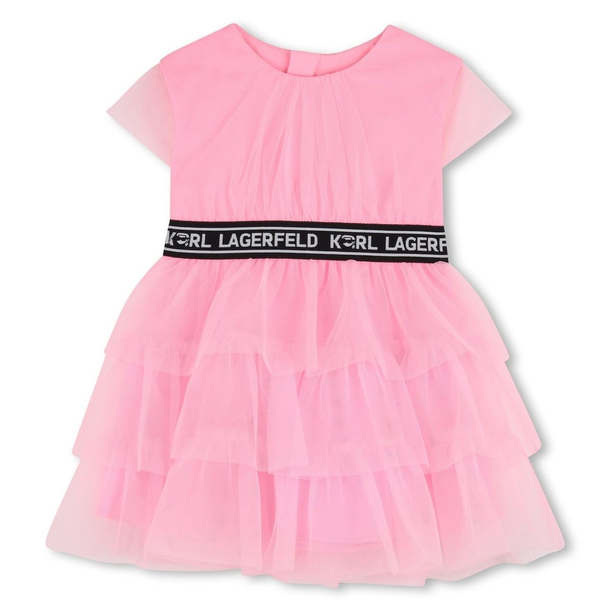 Karl Lagerfeld Dress Frill Logo Pink