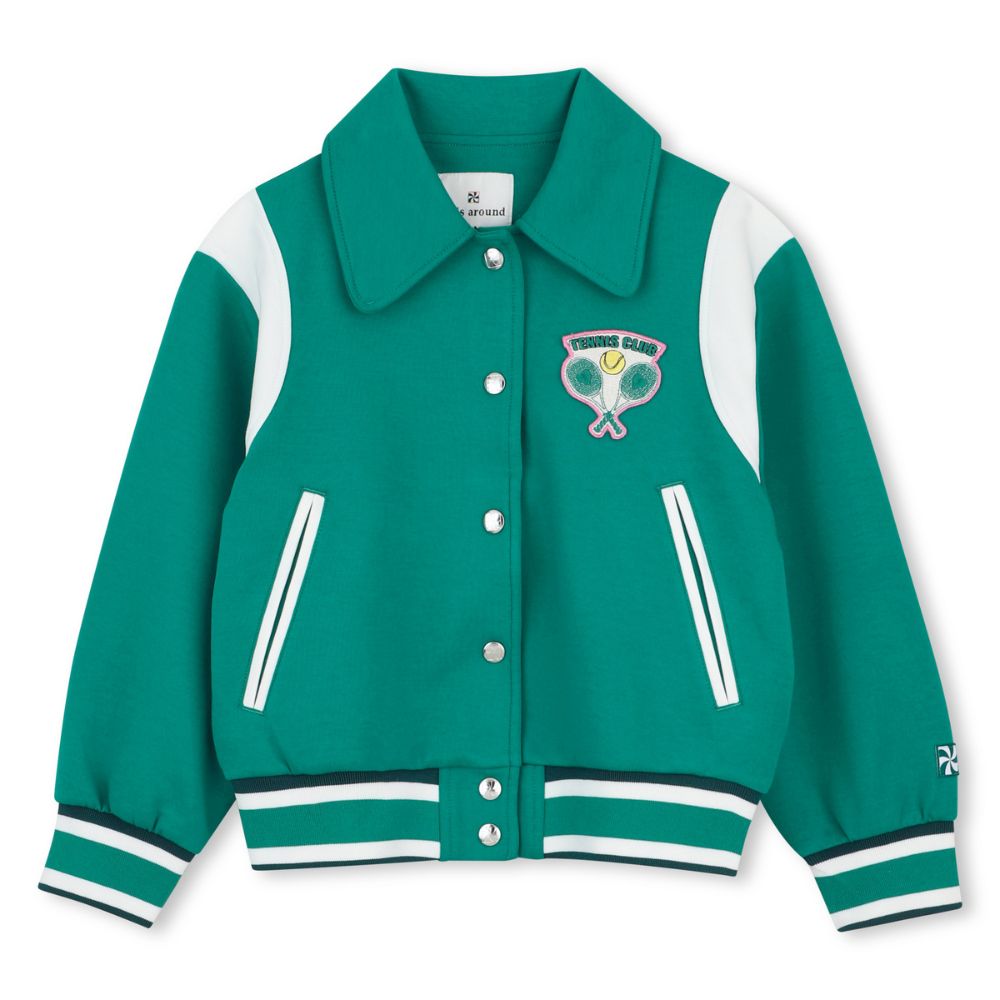 Kids Around Jacket Tennis Club Tealwhite