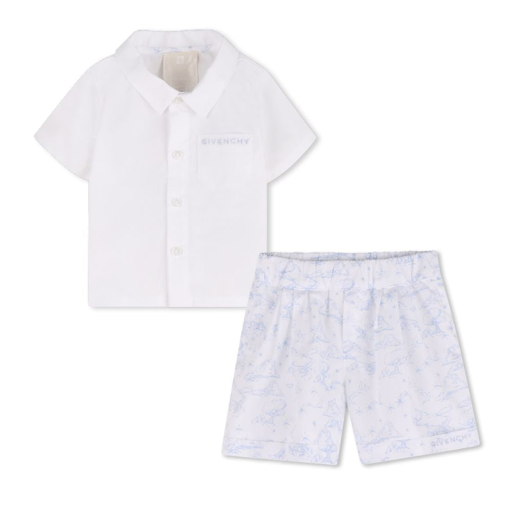 Givenchy Set Shirt & Shorts Ecruwhite