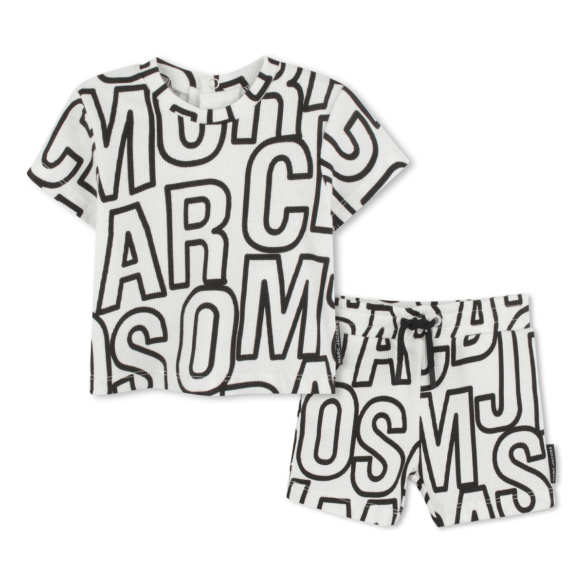 Marc Jacobs Set T-Shirt And Shorts Allover Print Ivory