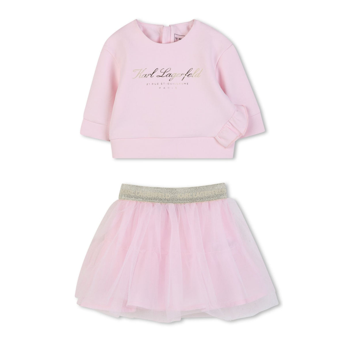 Karl Lagerfeld Set Sweater & Skirt Rose