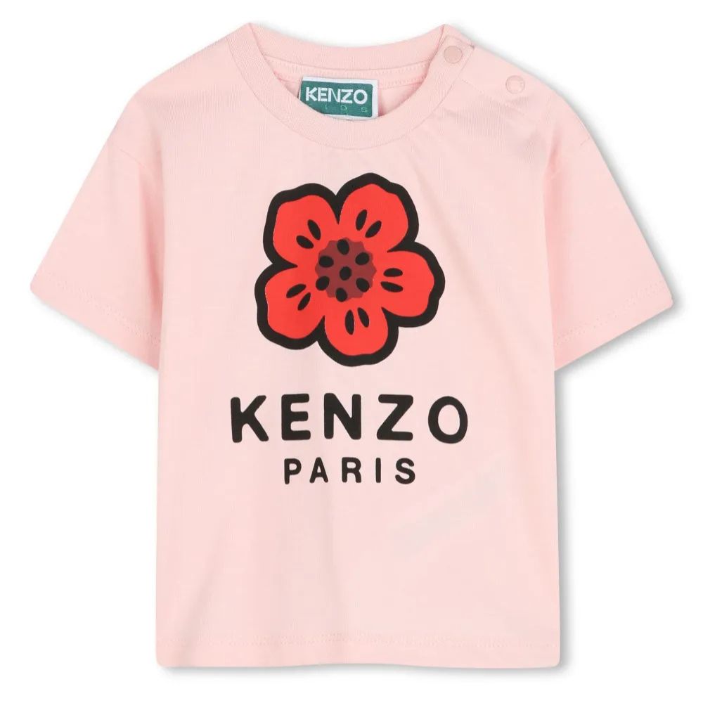 Kenzo Tshirt Flower Logo Pink