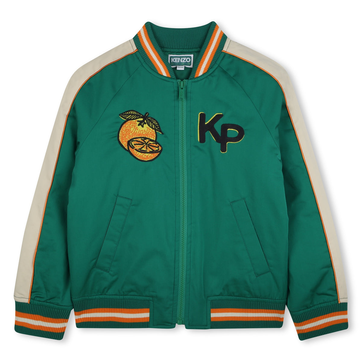 Kenzo Jacket Orange Logo Green
